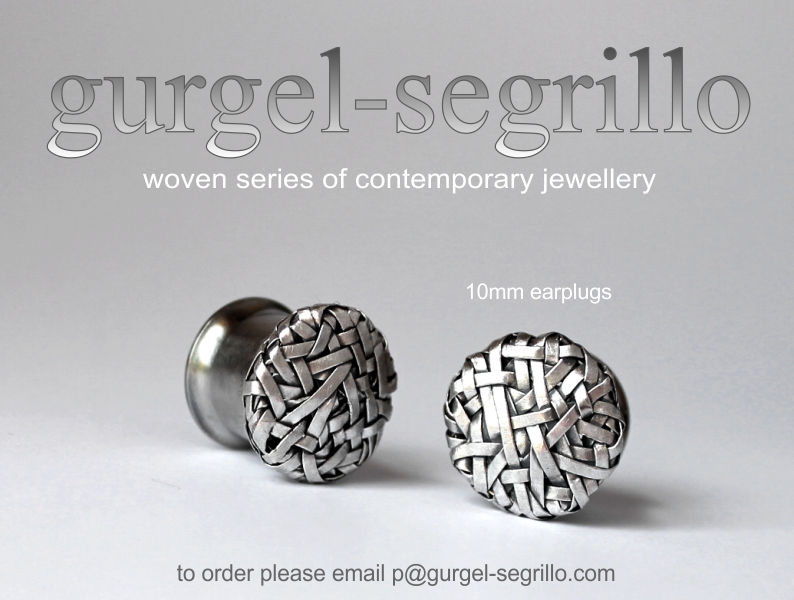 earplugs, contemporary jewellery created by Gurgel Segrillo