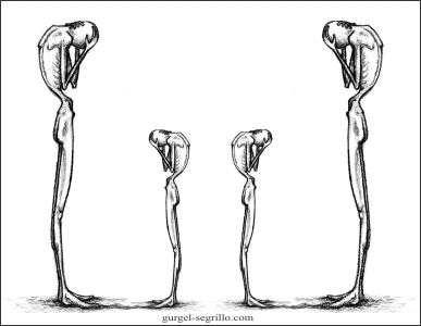 original drawing by artist gurgel-segrillo, figurative explorations on human rights